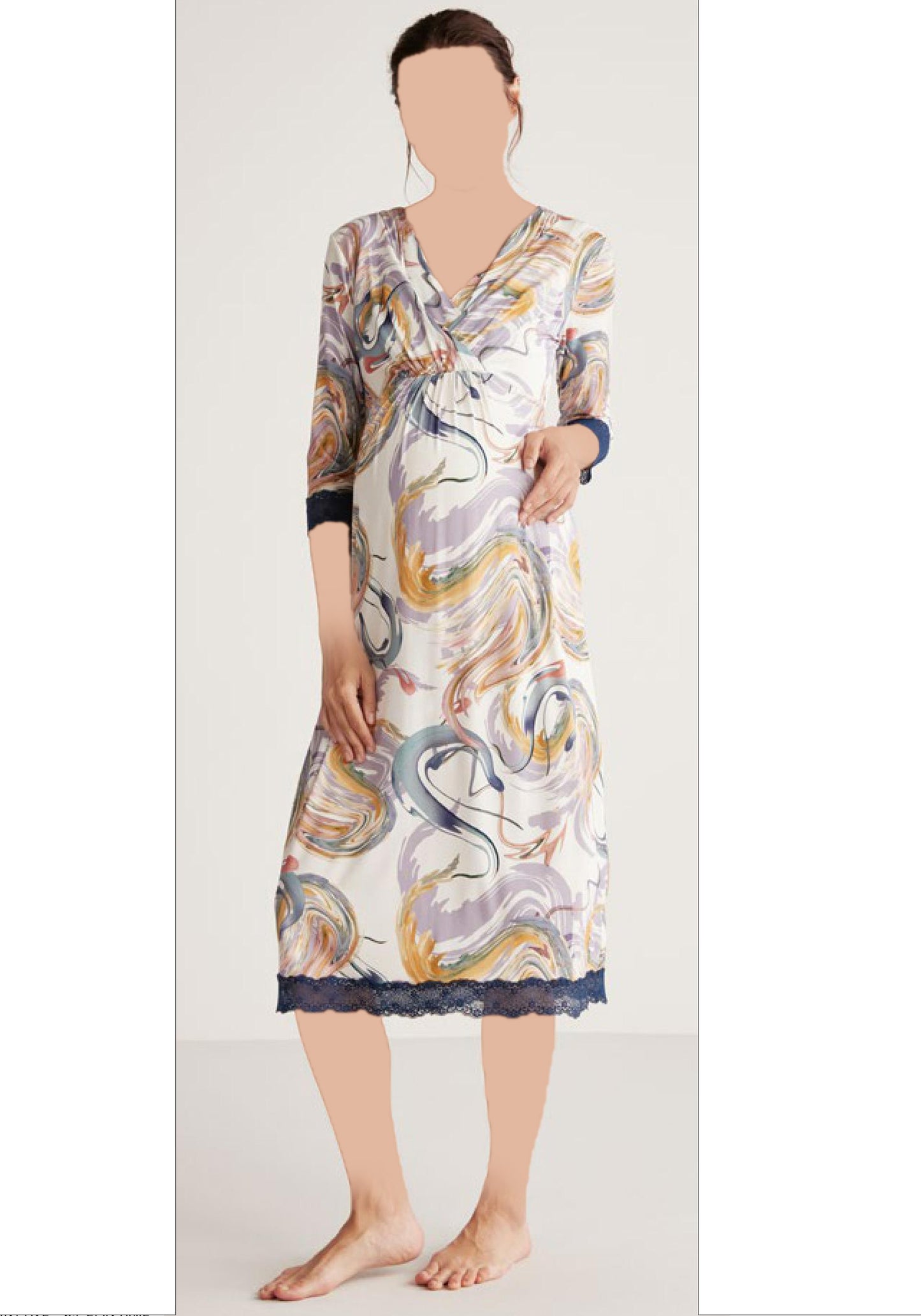 MTRNL Maternal Long Nighty