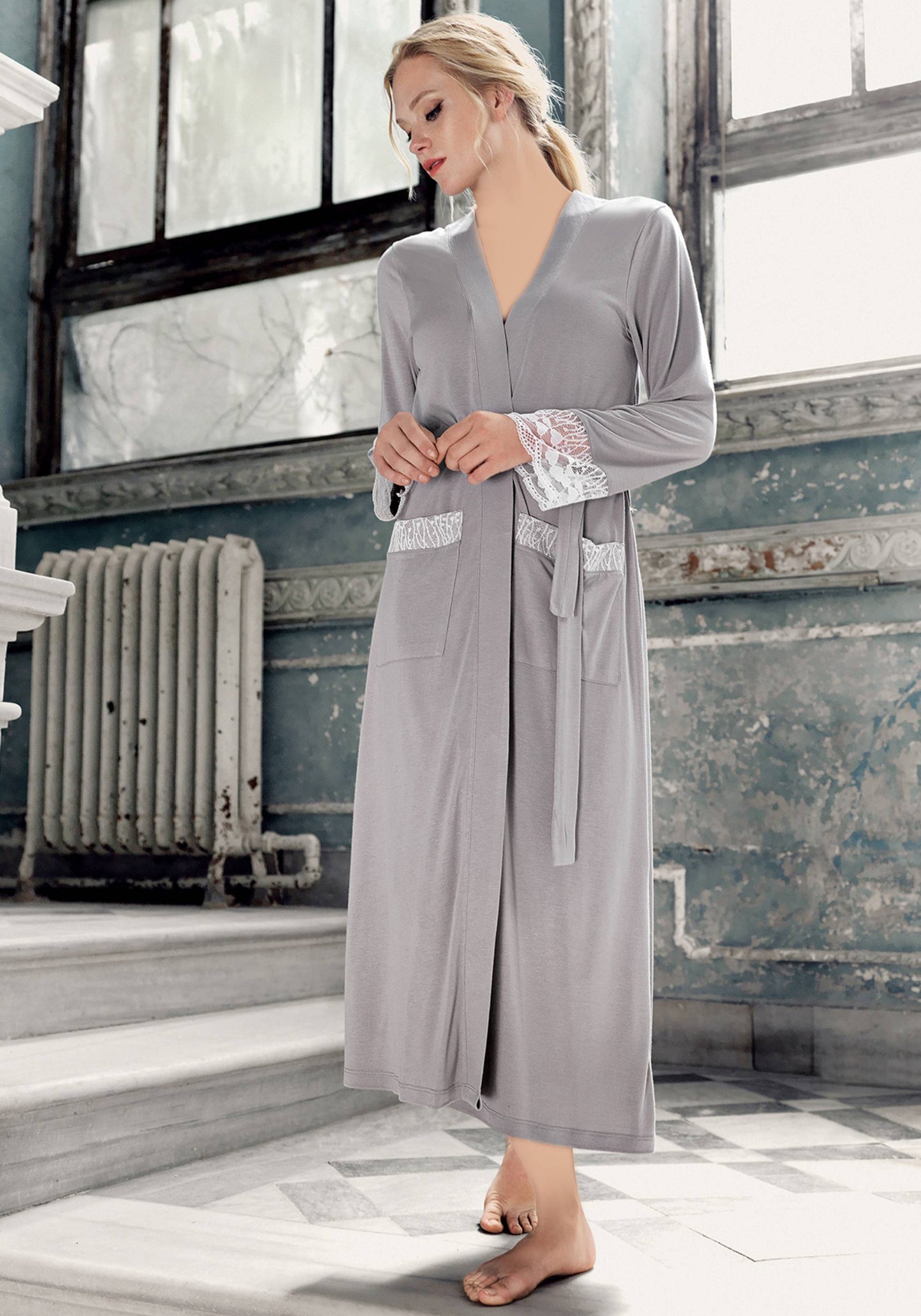 S&L Long Sleeve Long Robe
