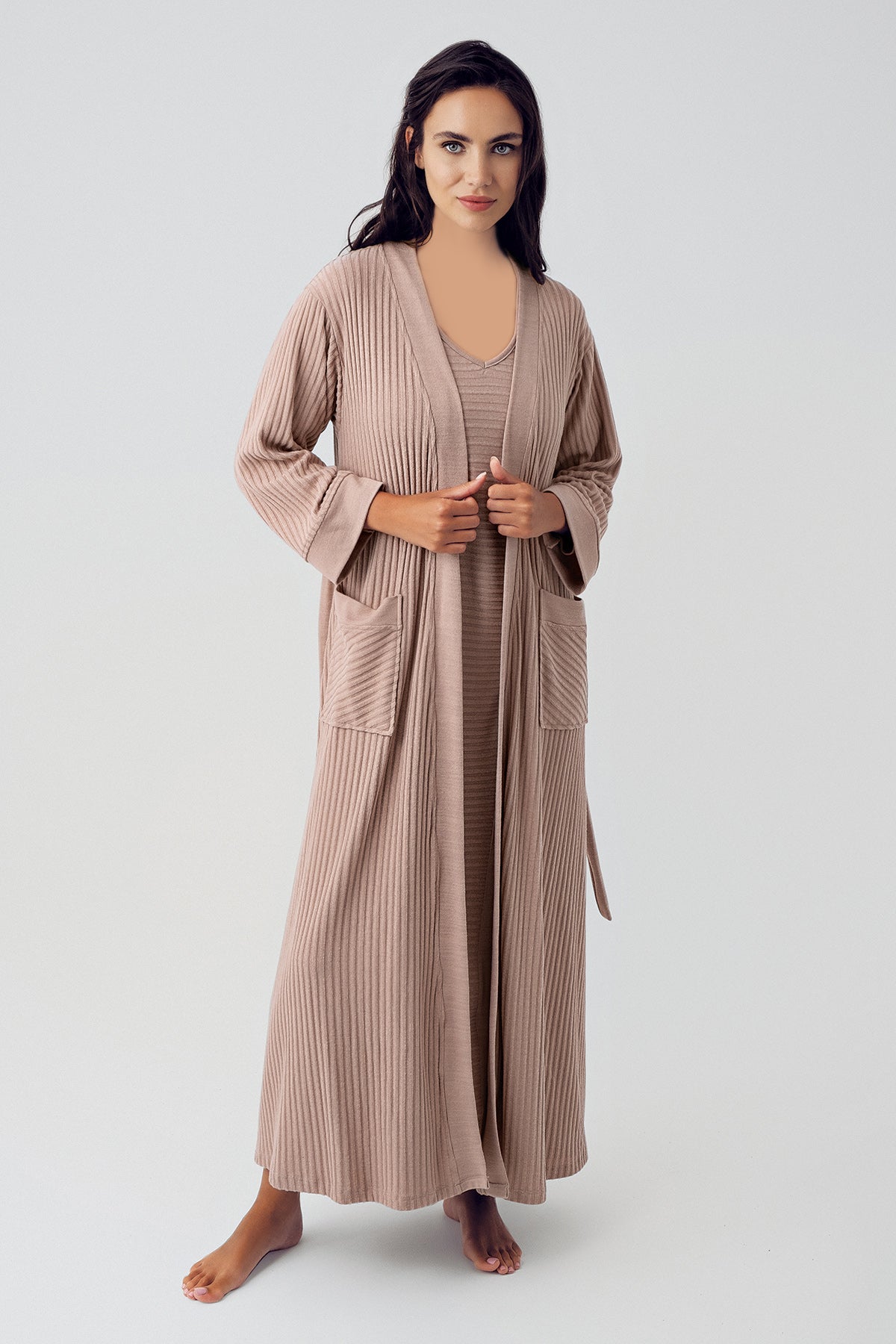 S&L Jacquard 2 Piece Robe Night Gown Set