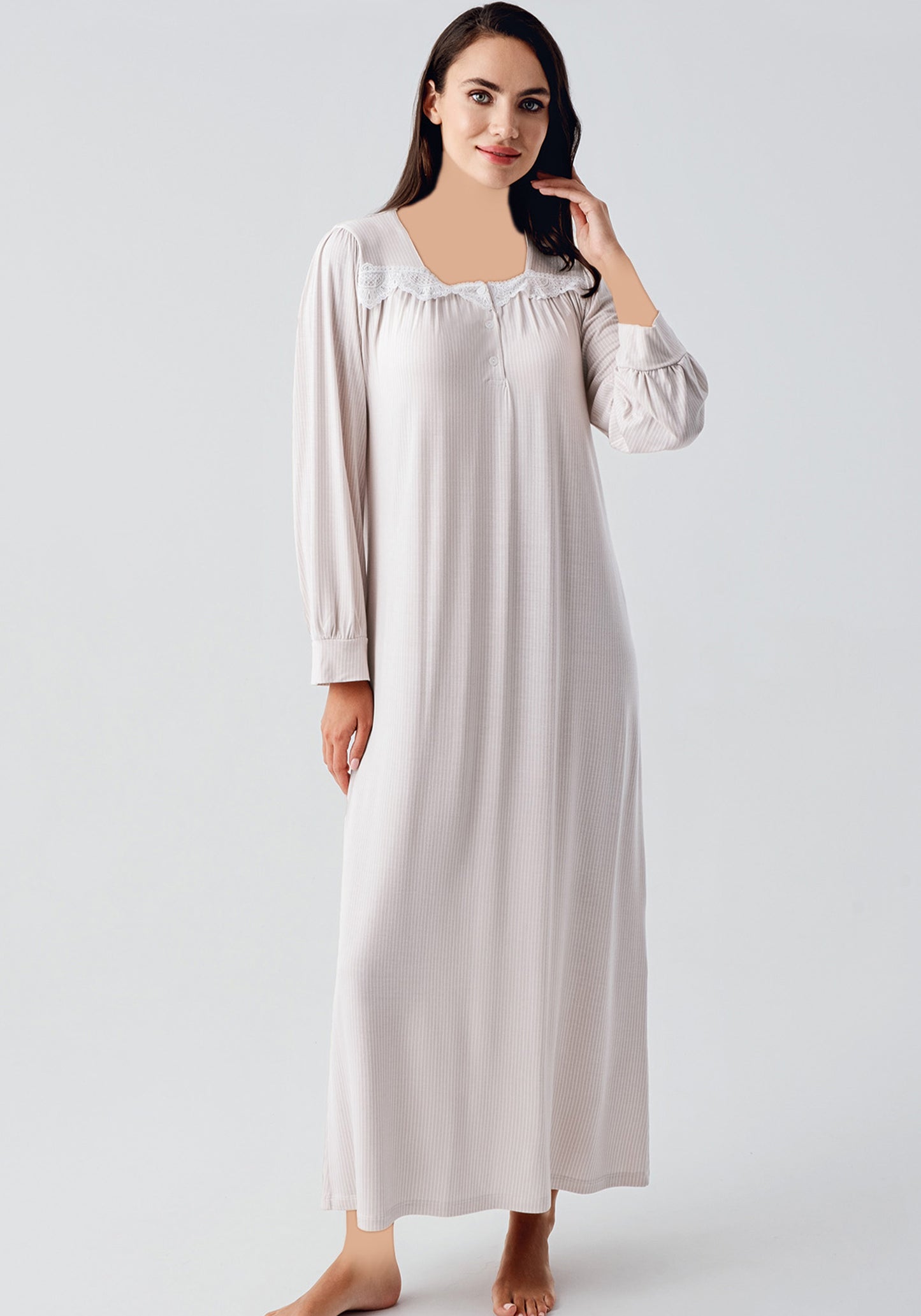 Maternal Long Sleeve Long Nighty