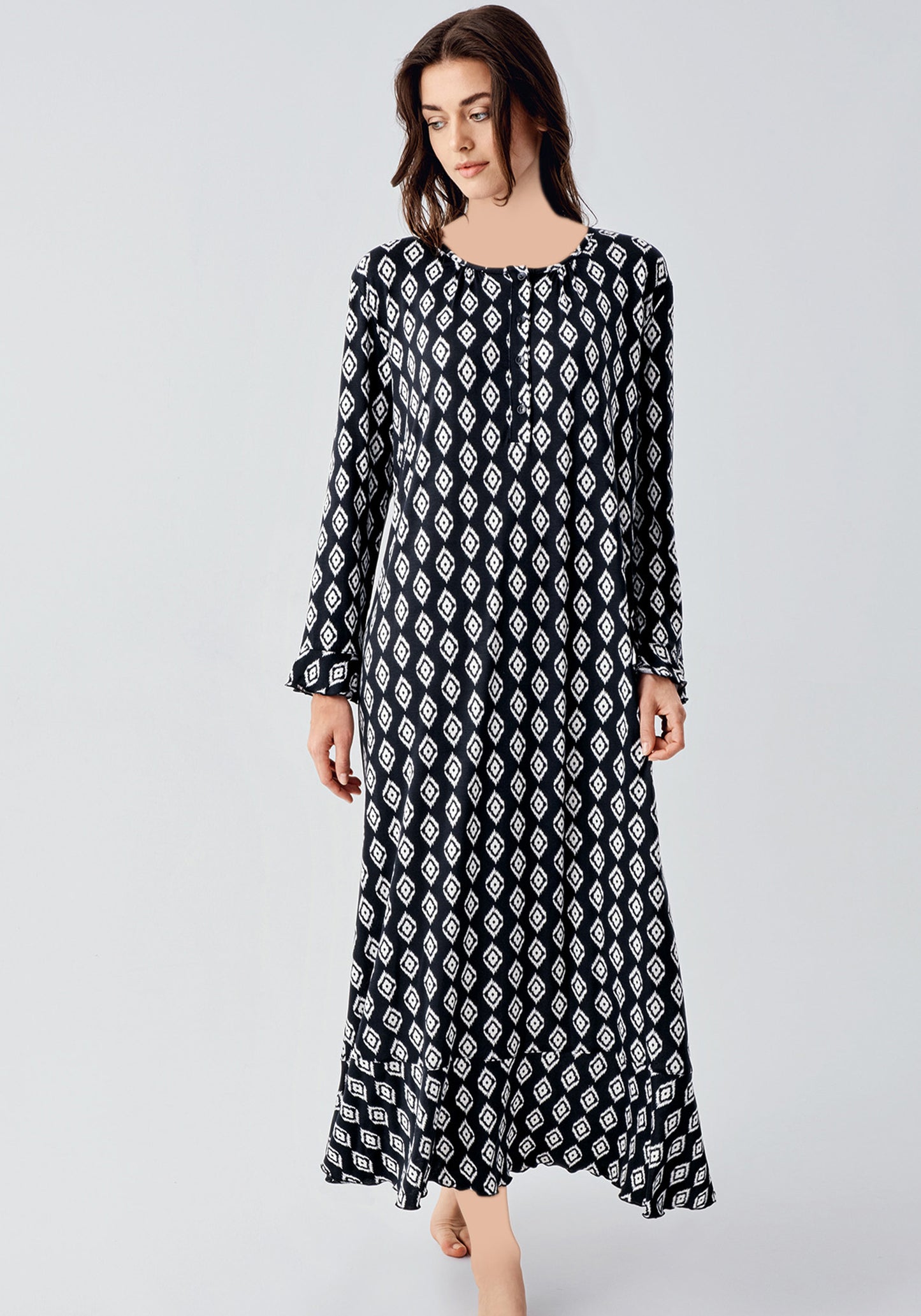 S&L Long Sleeve Long Nighty