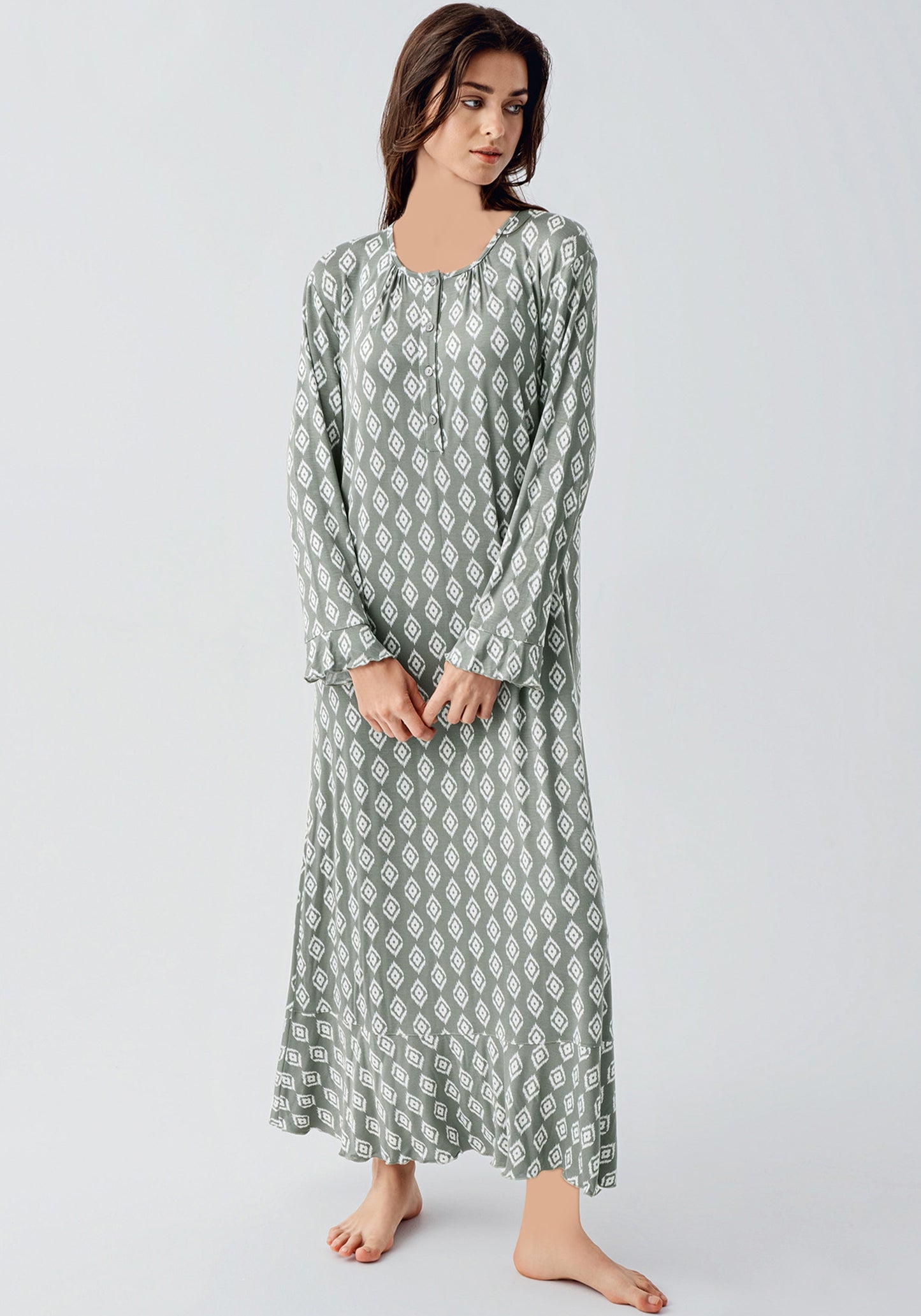 S&L Long Sleeve Long Nighty