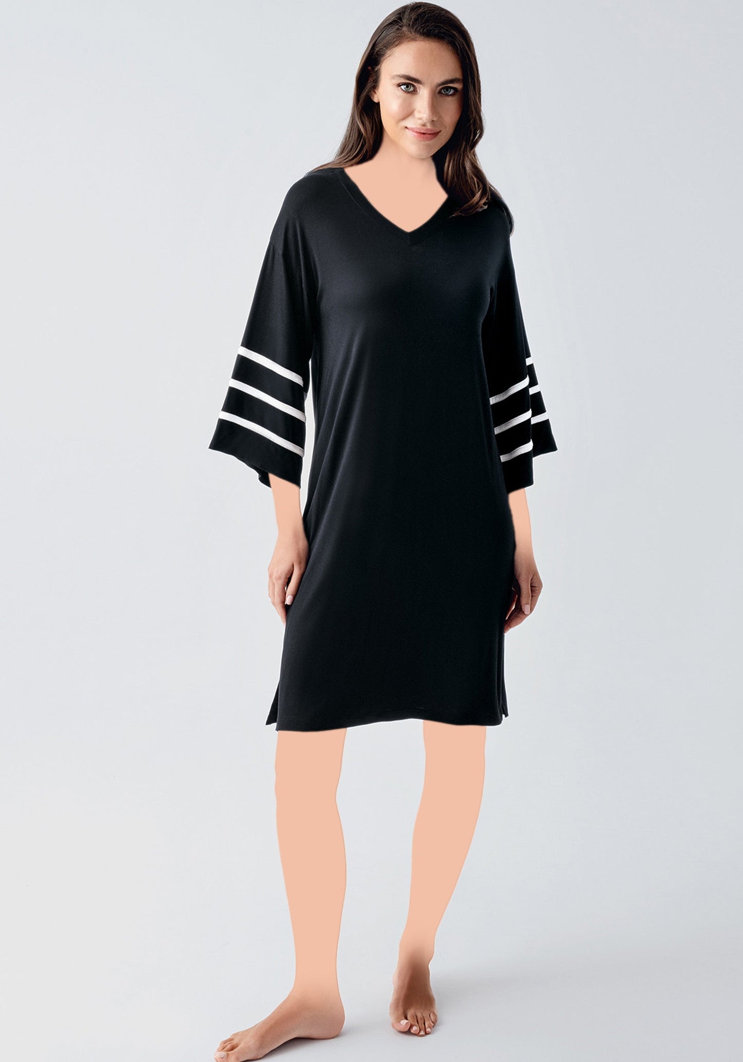 S&L Sporty Long Sleeve Short Nighty