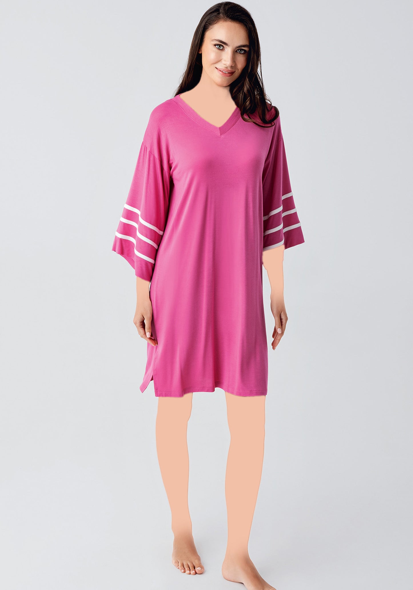 S&L Sporty Long Sleeve Short Nighty