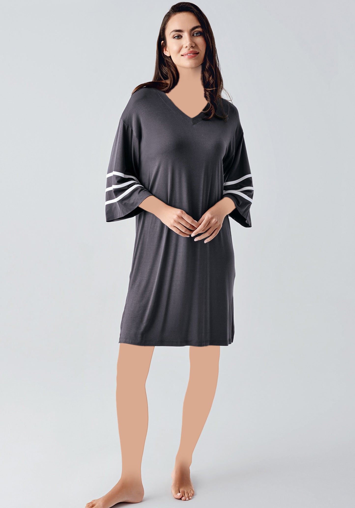 S&L Sporty Long Sleeve Short Nighty