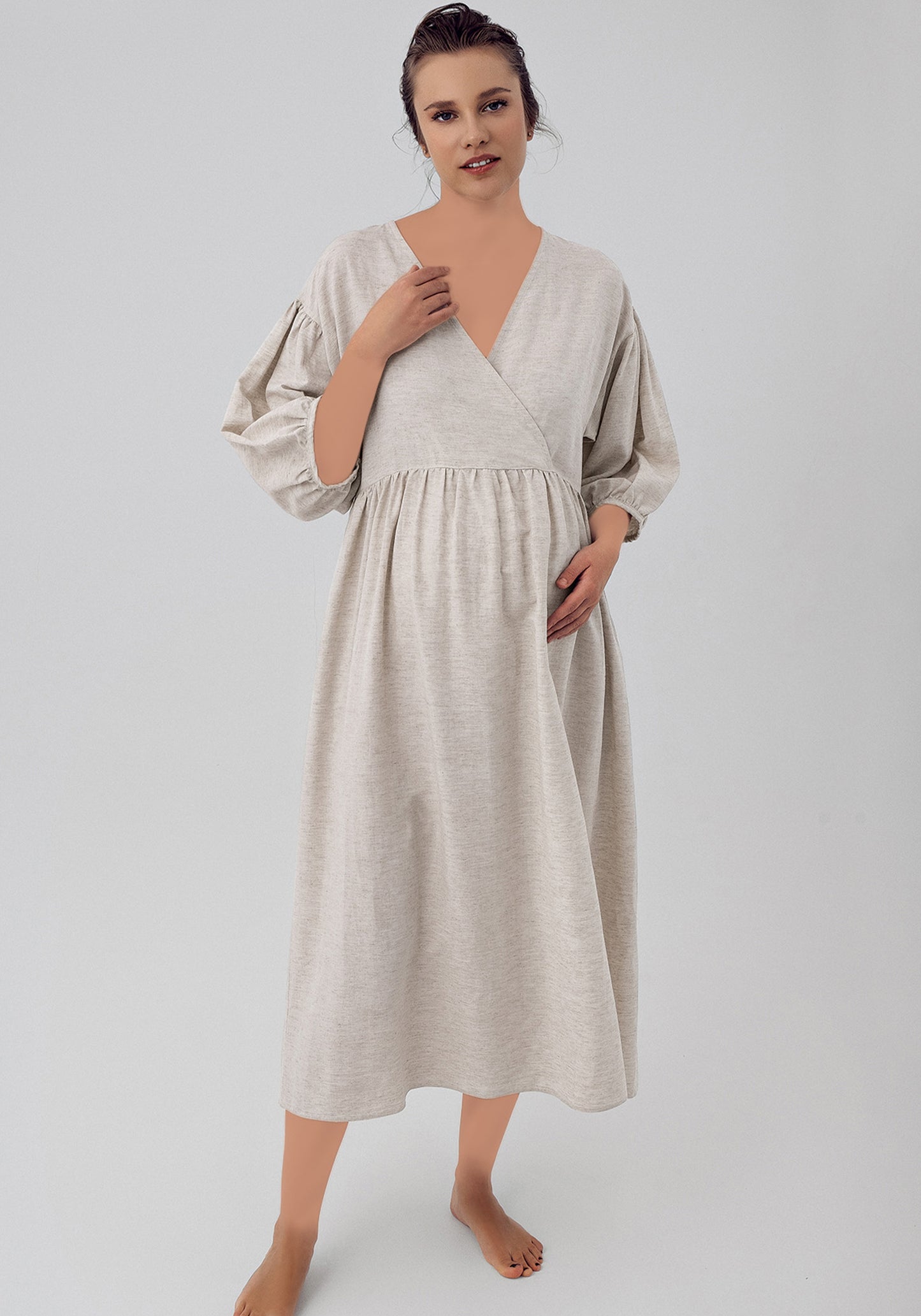 Maternal Linen Dress