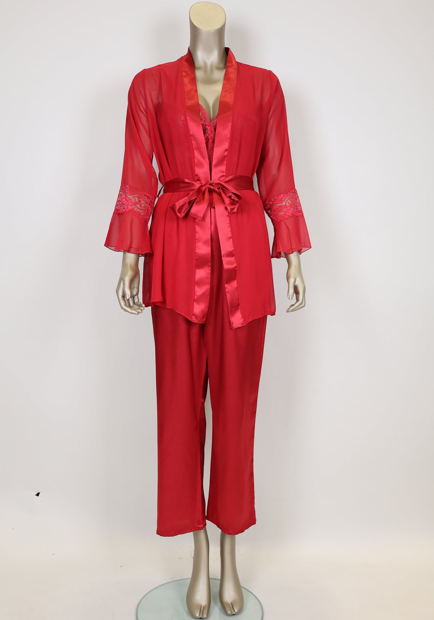 LNGR 3 Piece Satin Pajama