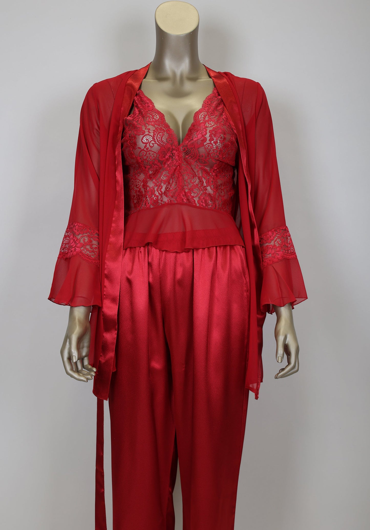 LNGR 3 Piece Satin Pajama