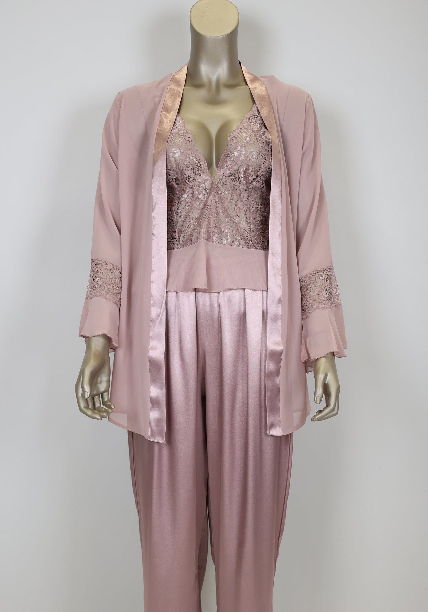 LNGR 3 Piece Satin Pajama