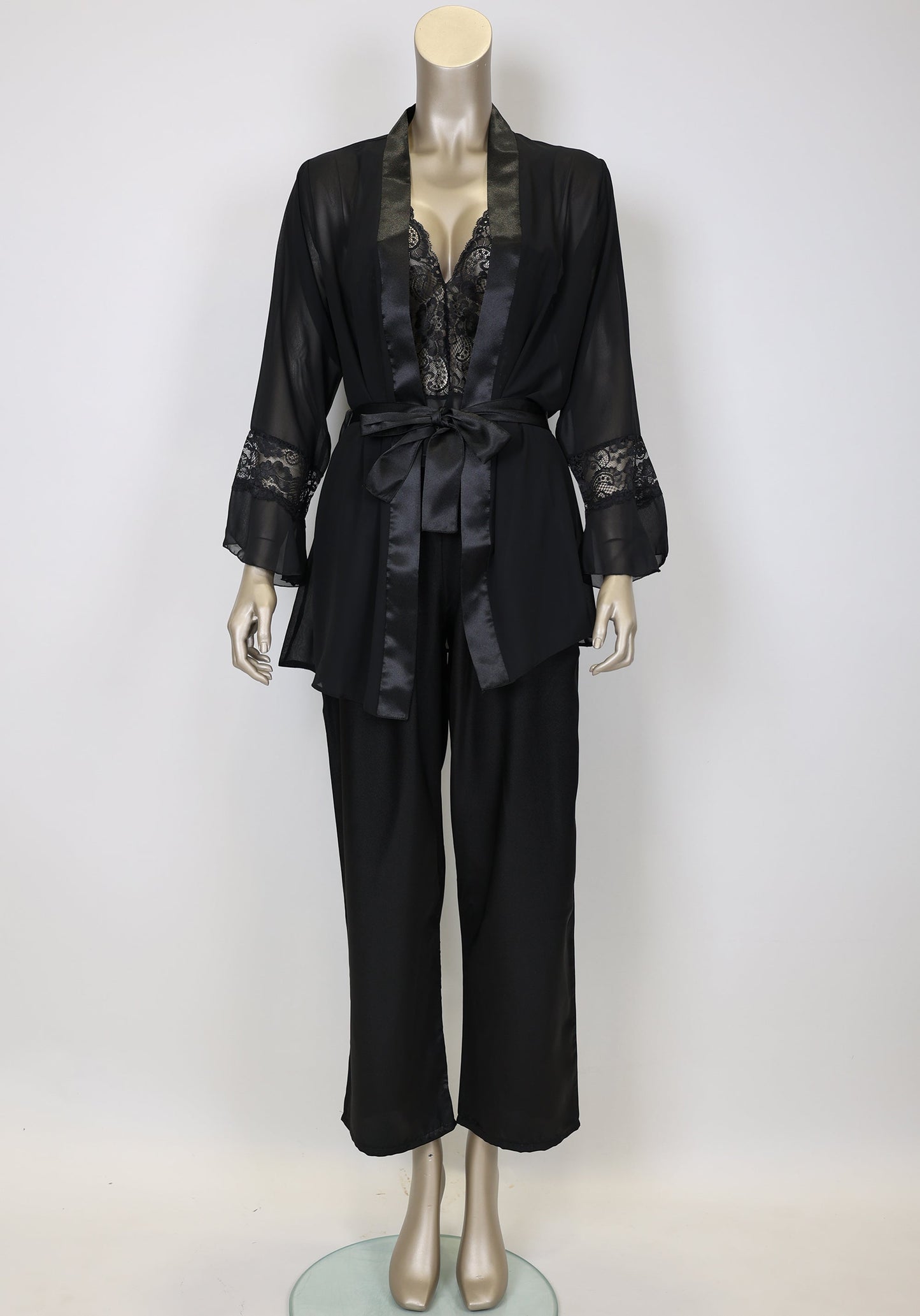 LNGR 3 Piece Satin Pajama