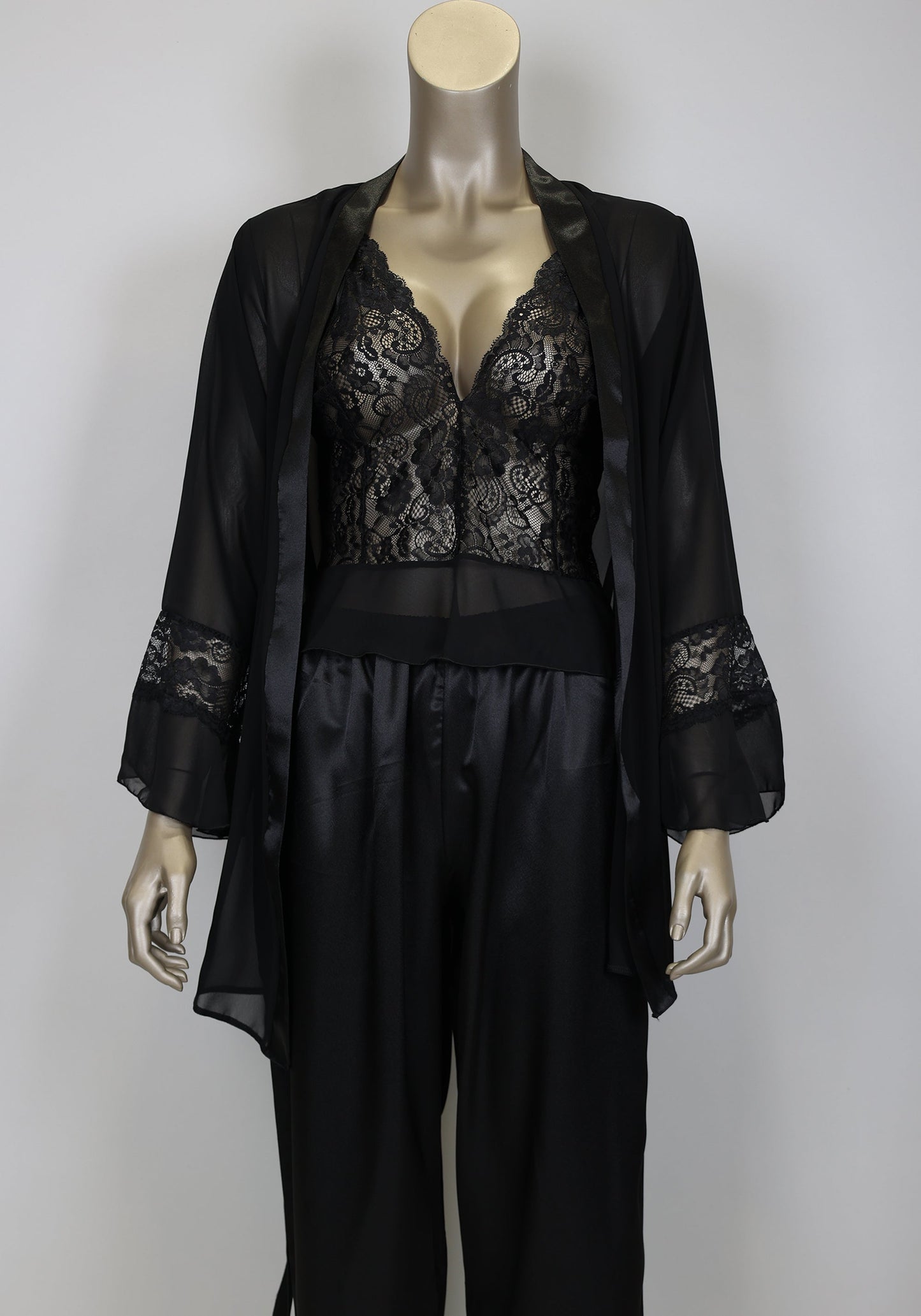 LNGR 3 Piece Satin Pajama