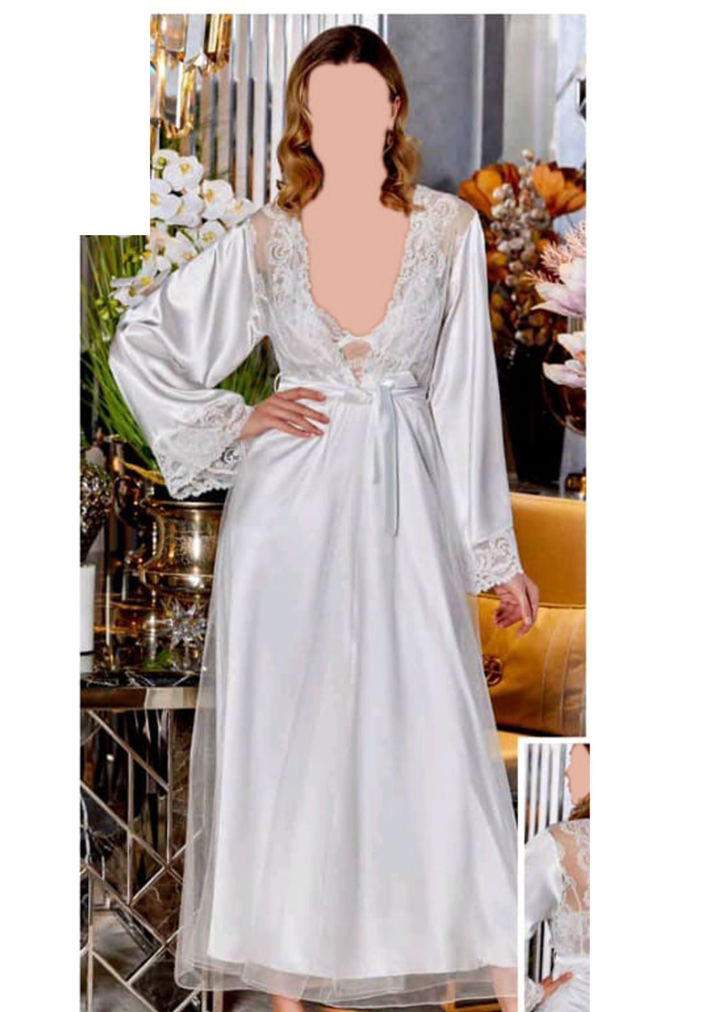 LNGR Bridal 2 Piece Robe Set