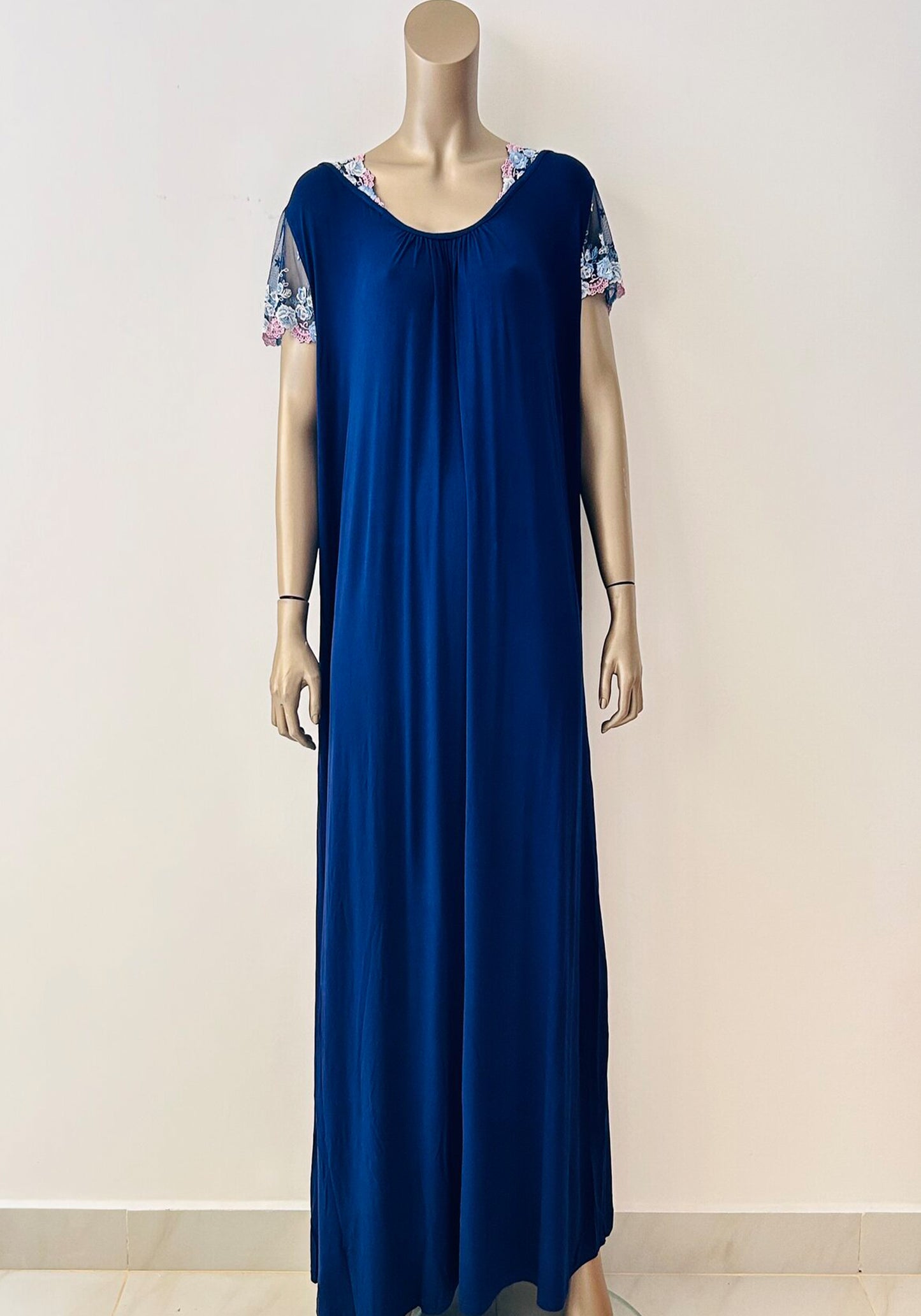 S&L Short Sleeve Long Gown