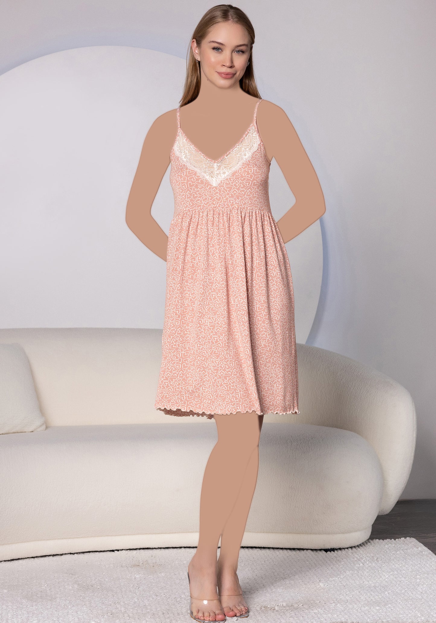Plus Size Sleeveless Nighty