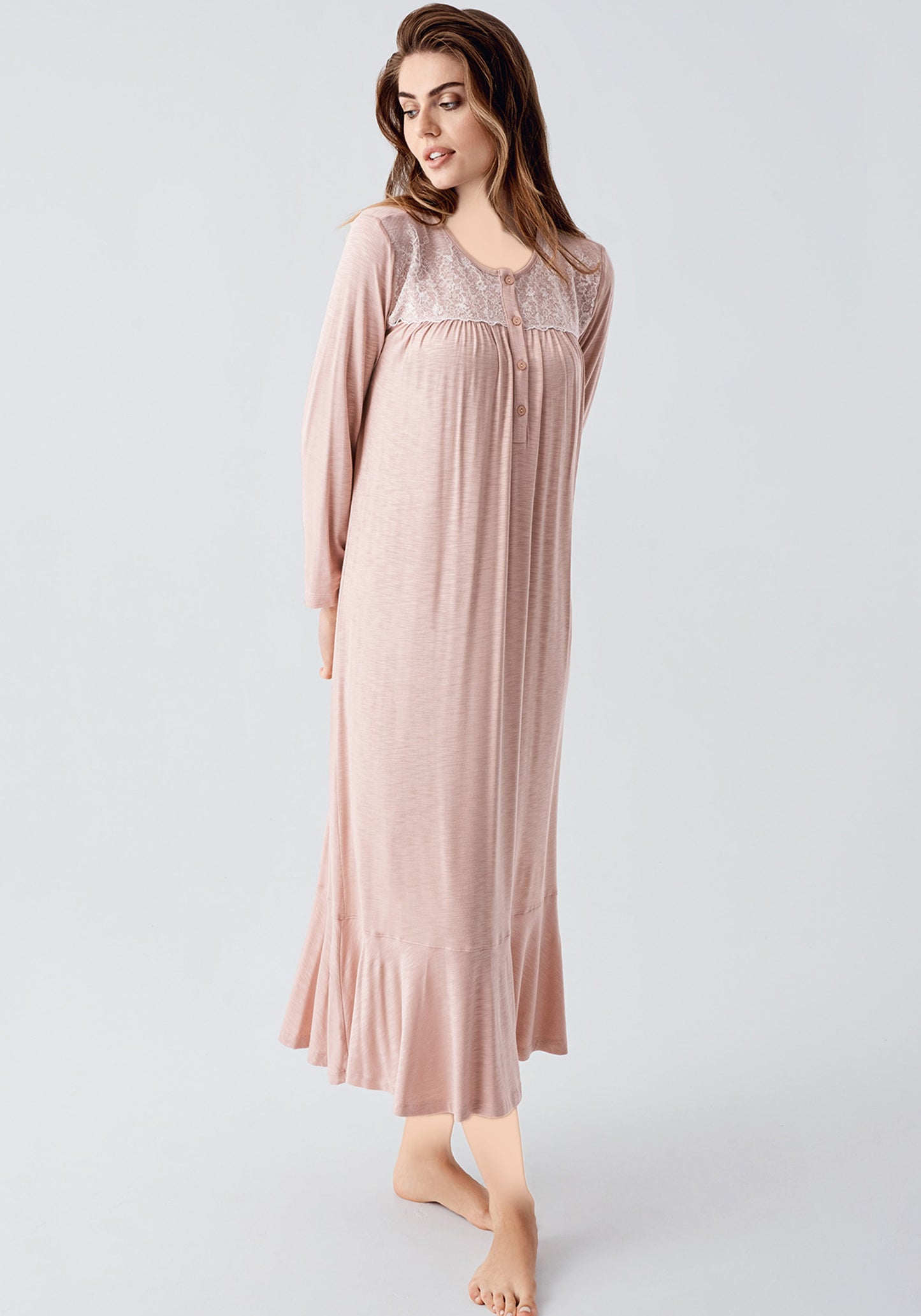 Maternal Long Sleeve Long Nighty