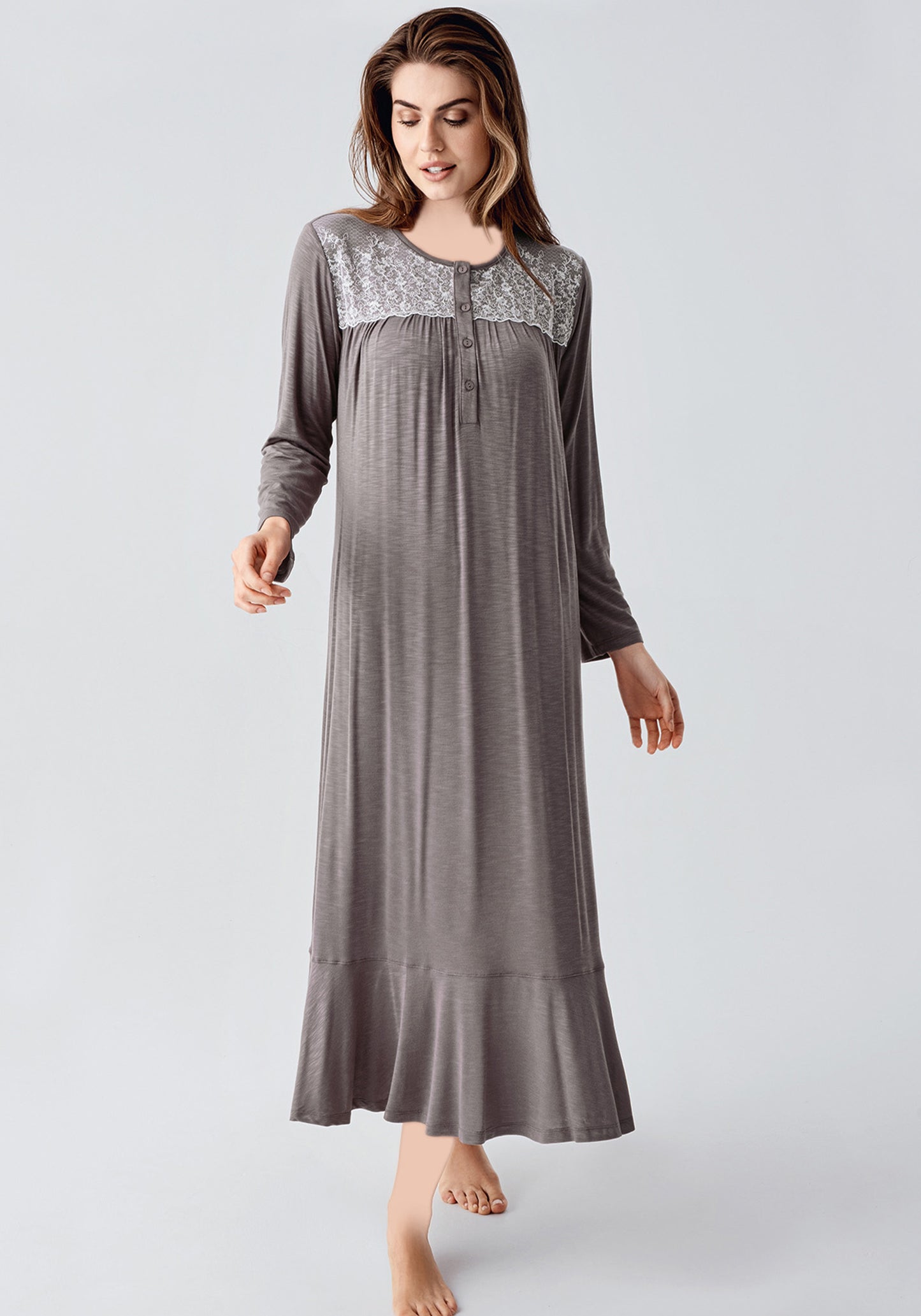 Maternal Long Sleeve Long Nighty