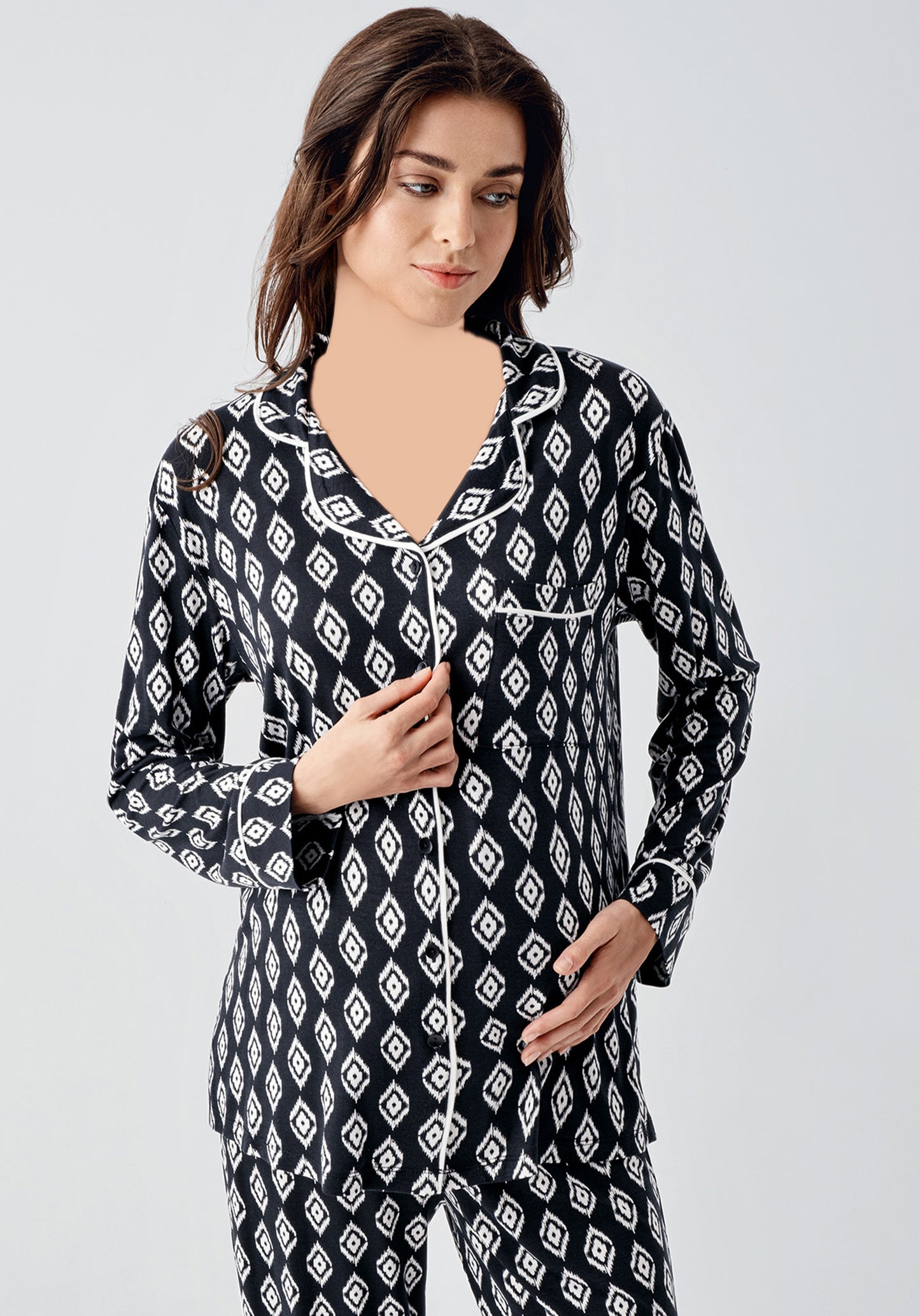 Maternal Long Sleeve Long Nighty