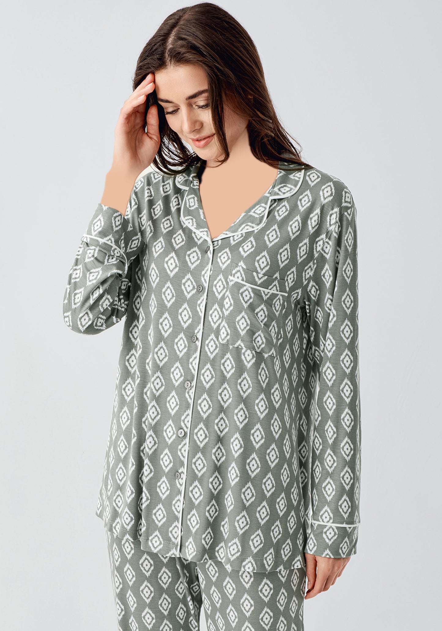 Maternal Long Sleeve Long Nighty