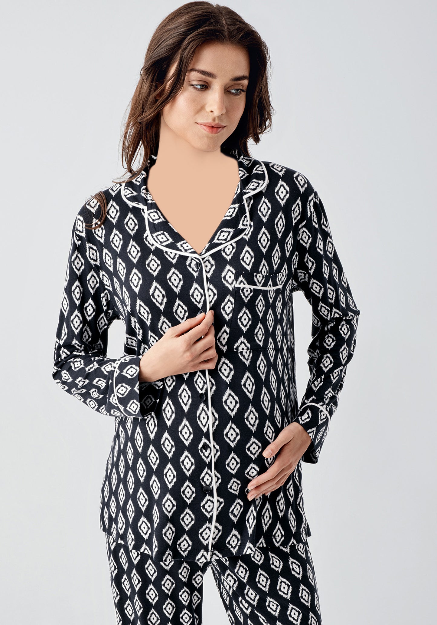 Maternal Long Sleeve Long Nighty