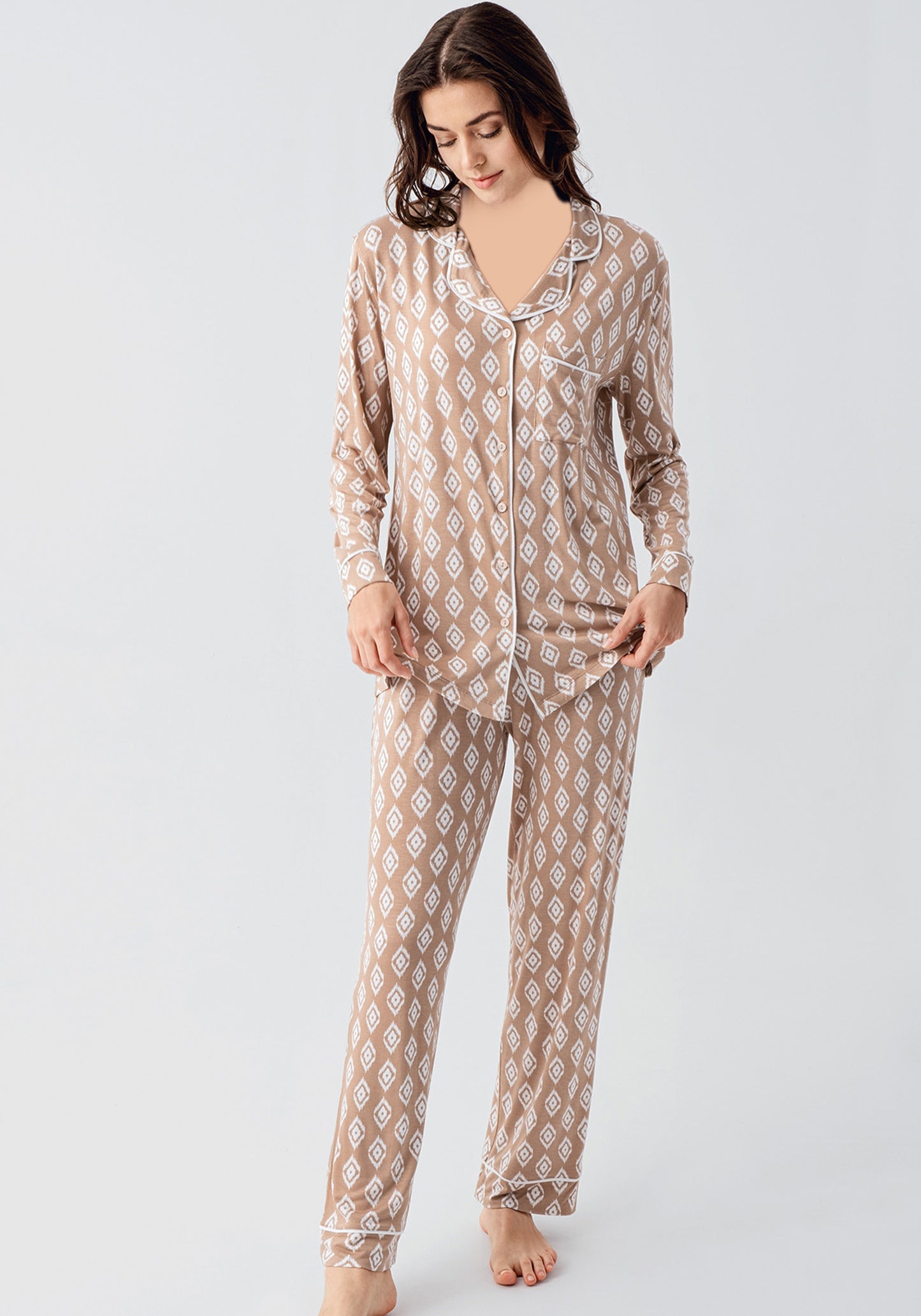 Maternal Long Sleeve Long Nighty