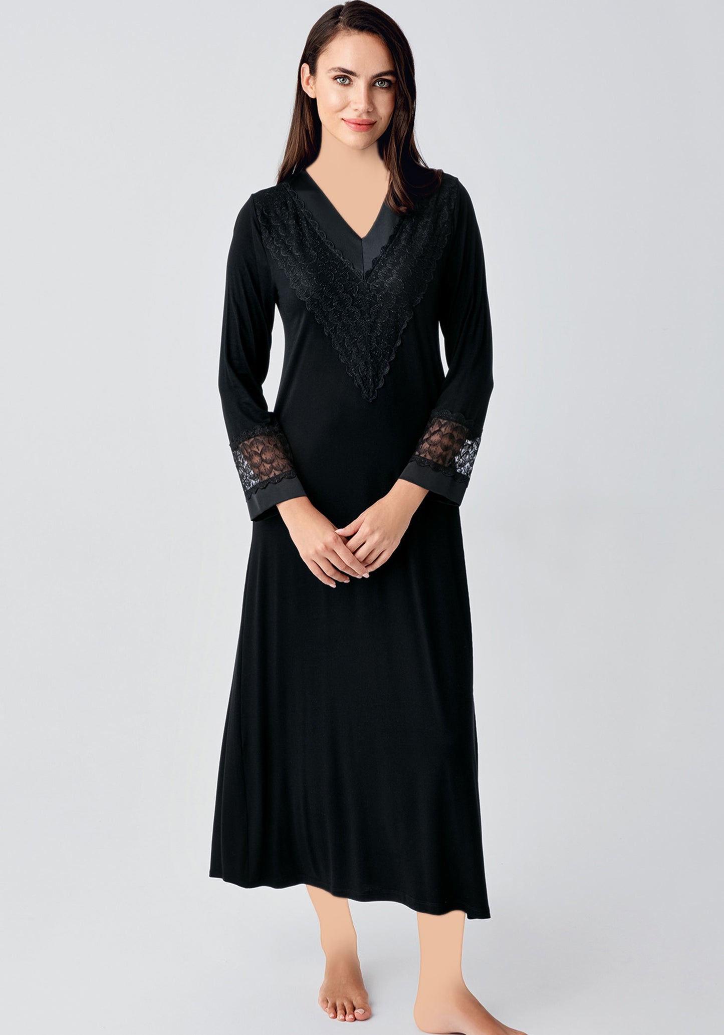 S&L Long Sleeve Long Robe And Night Set