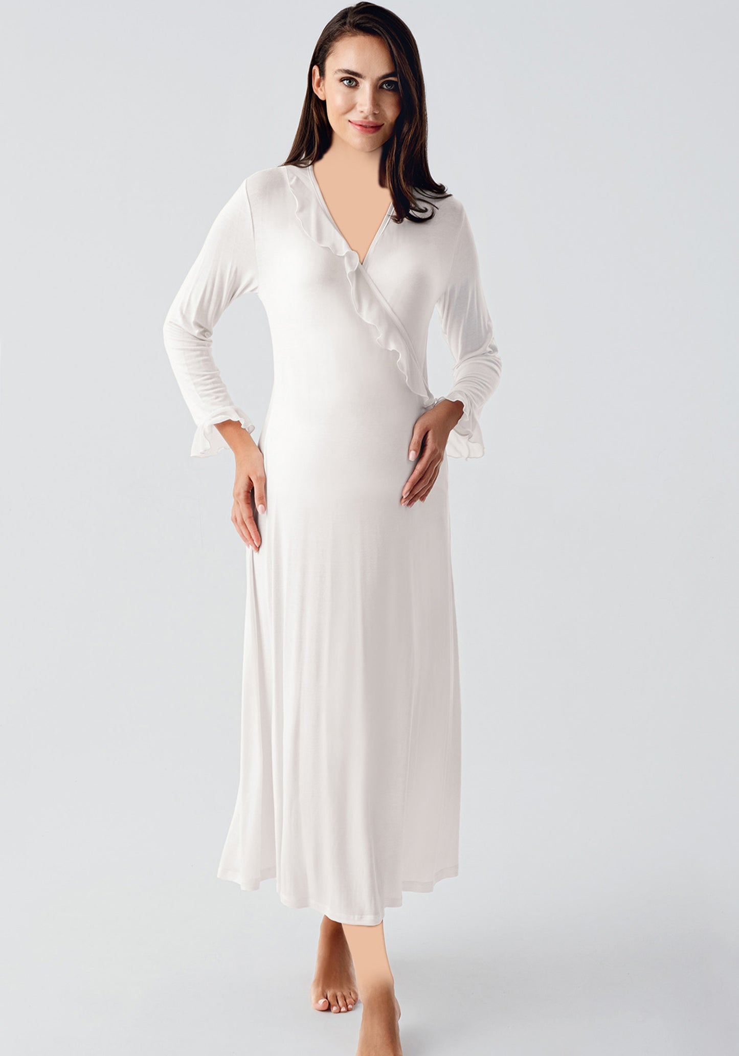 S&L Long Sleeve Long Robe And Night Set