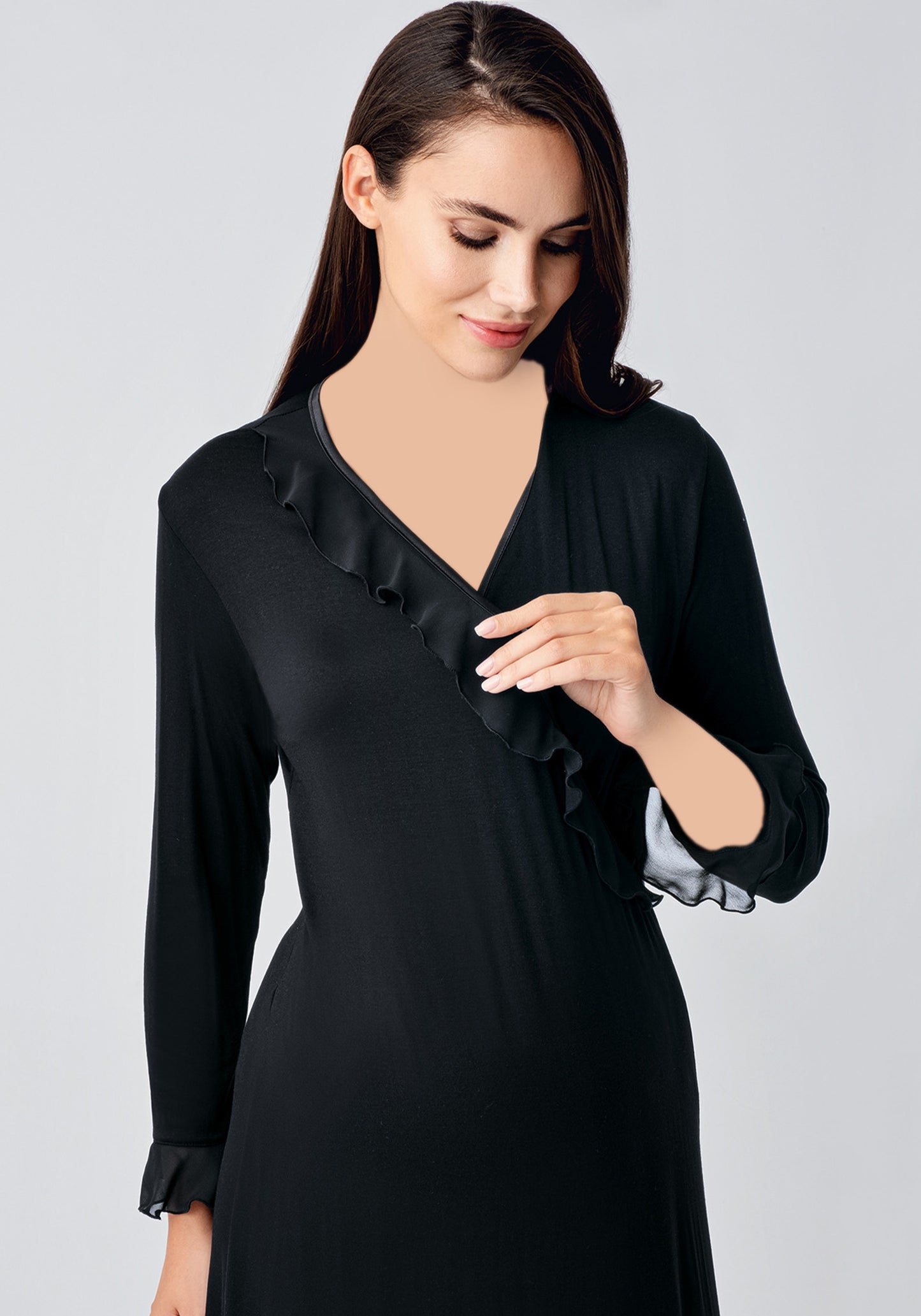 S&L Long Sleeve Long Robe And Night Set