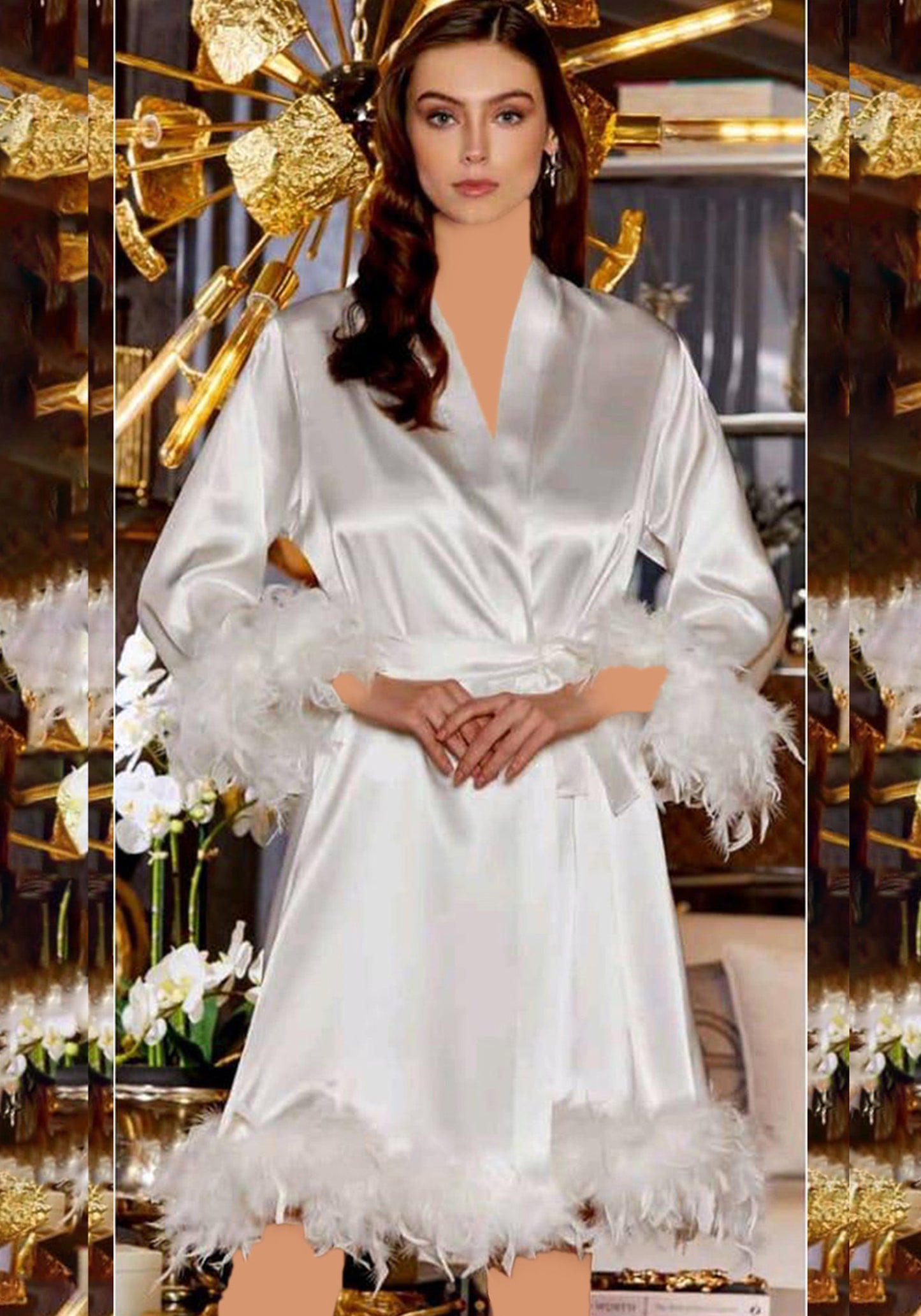 LNGR Bridal Furr Long Robe