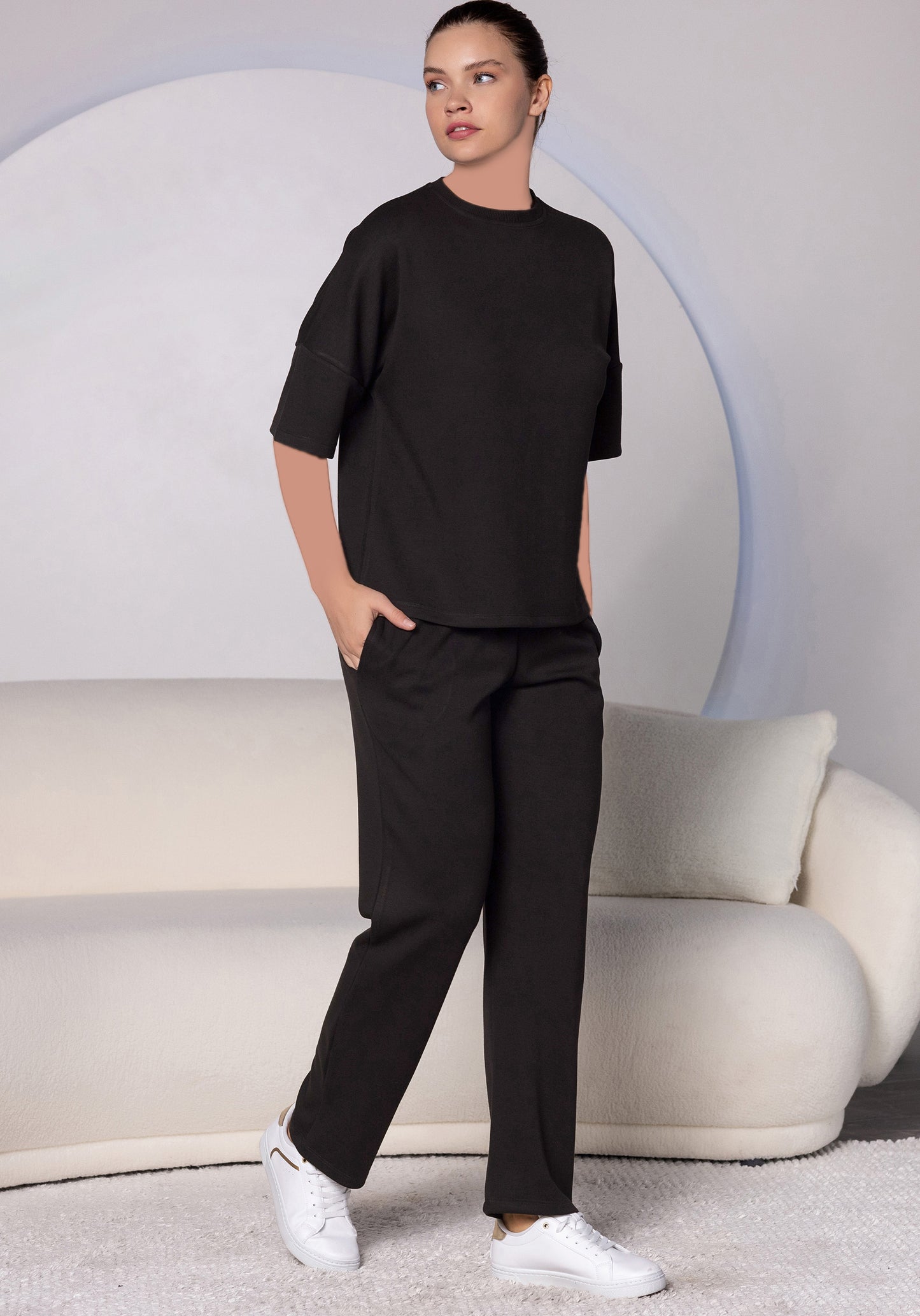 Plus Size Short Sleeve Sports Set