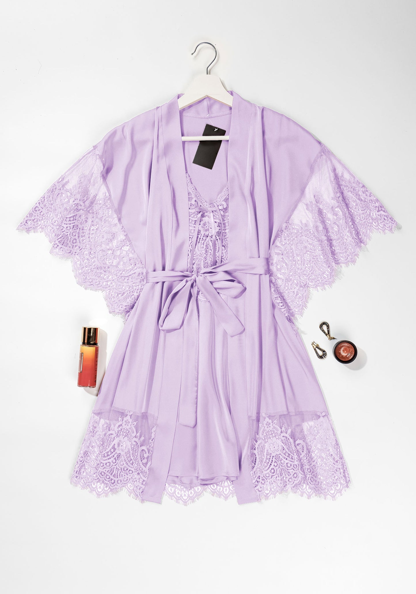 LNGR Satin Robe Set