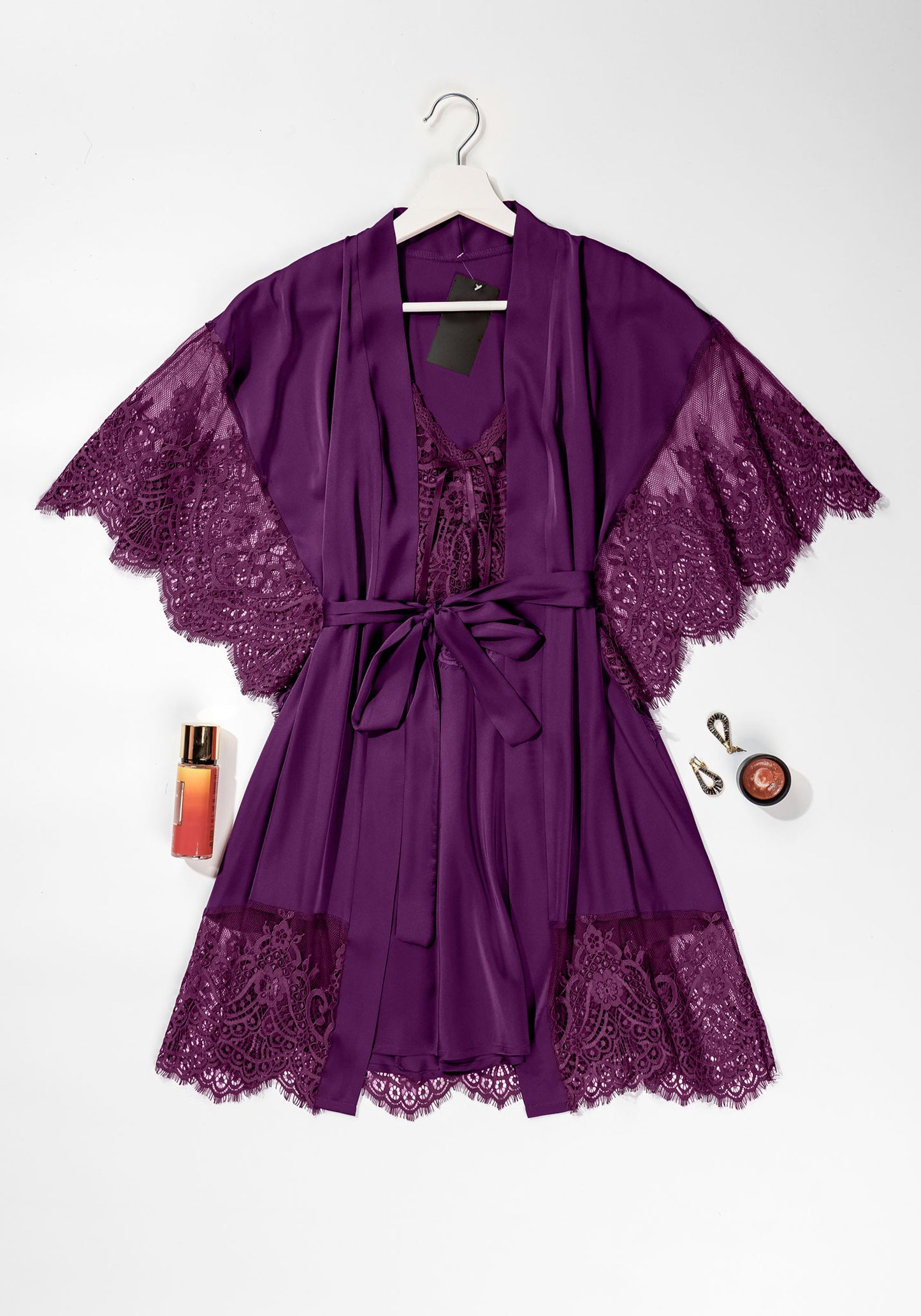 LNGR Satin Robe Set