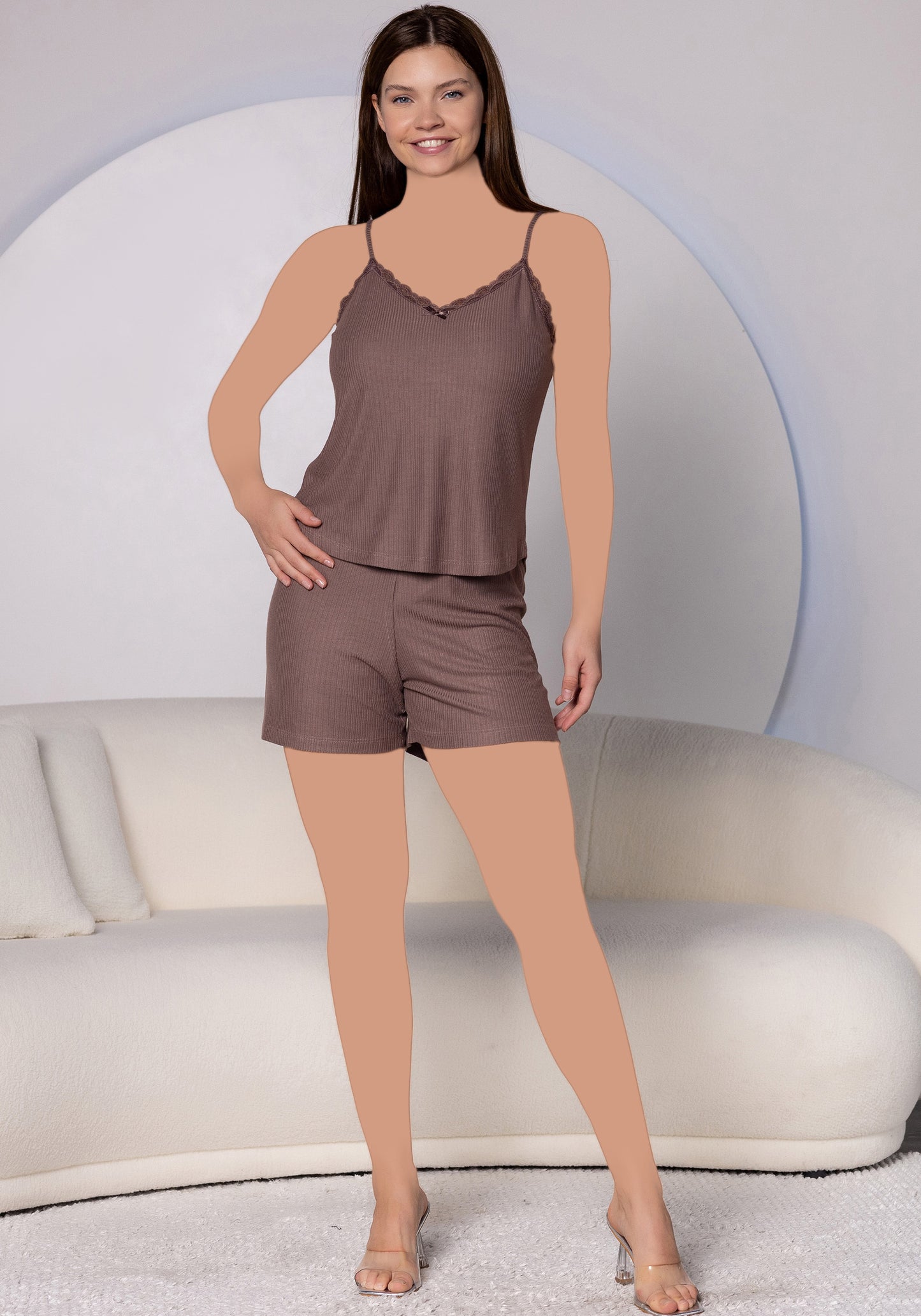 S&L Chords Sleeveless Short Set