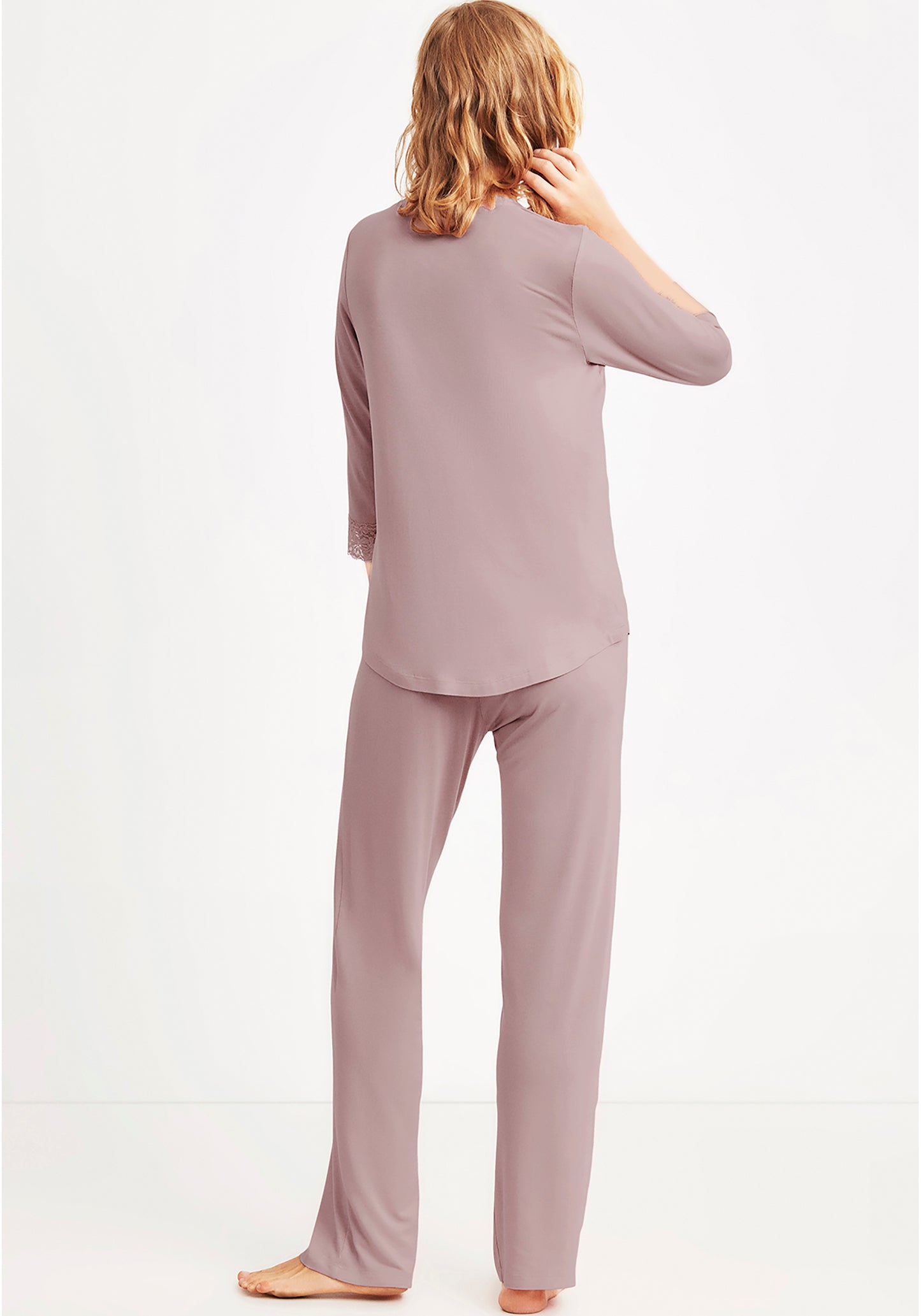 S&L Collar Button Long Sleeve Pajama